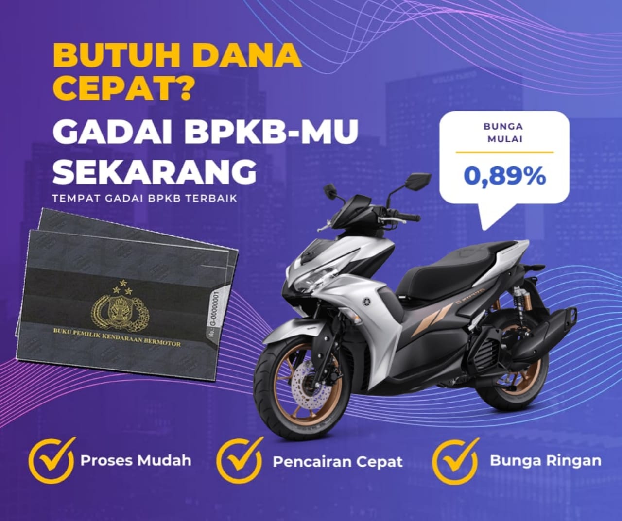 Pinjaman Dana Jaminan Bpkb Motor Yamaha Aerox 155 Vvar Dapat Pinjaman Berapa? Seperti Ini Simulasinya